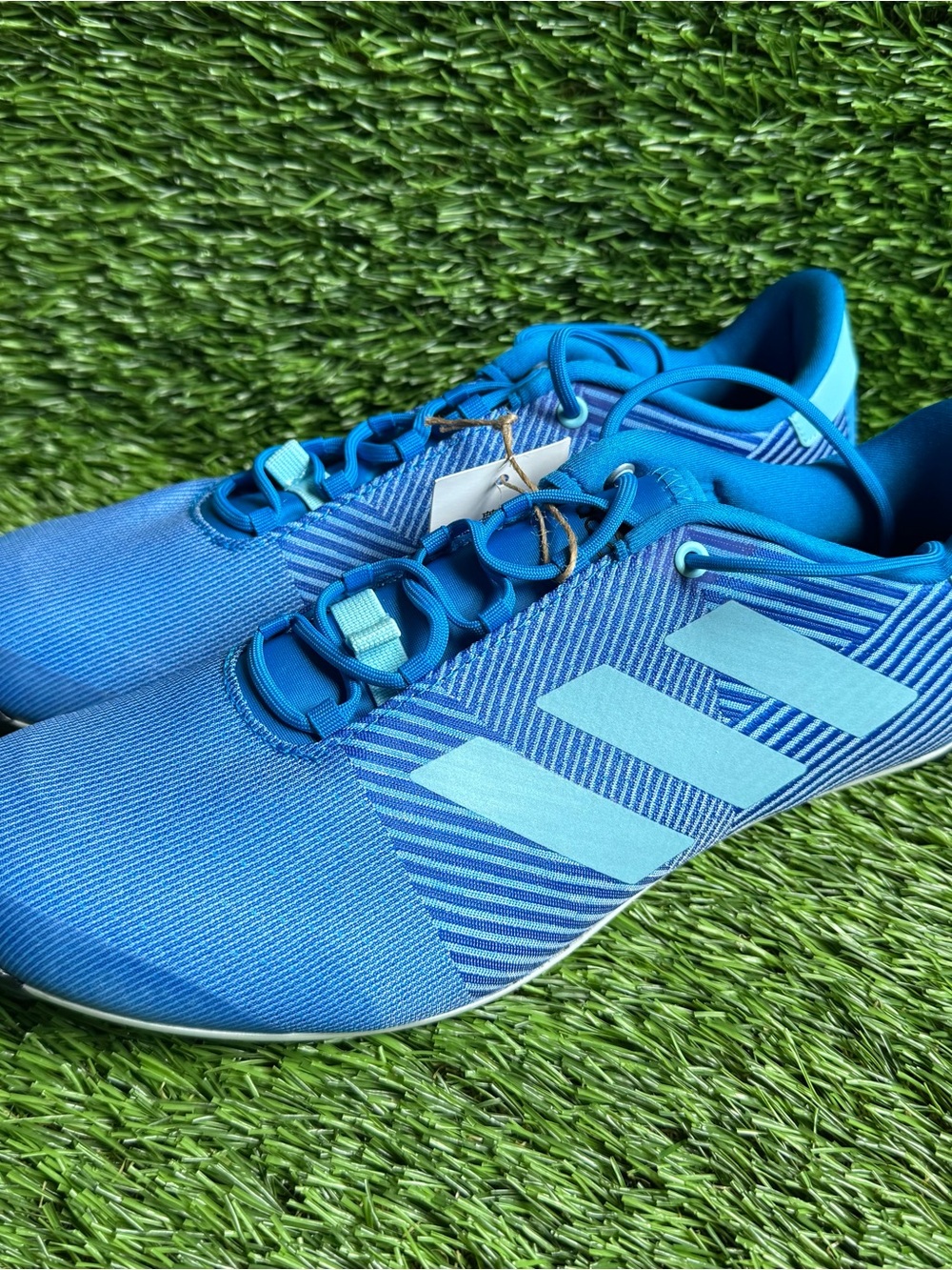 Sz 8 M / 9 W - Adidas The Road Shoe Blue Rush 3 Bolt Cycling Bike New GY6829
